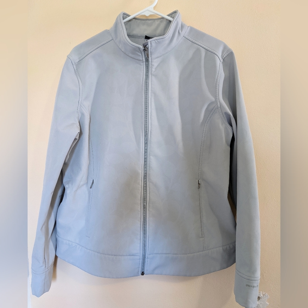 Patagonia Light Gray Full Zip Softshell Jacket, Women's Size XL